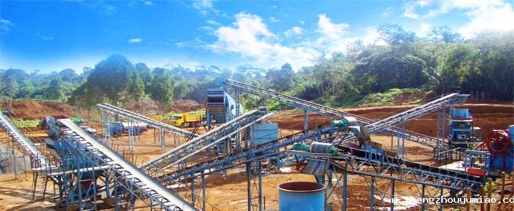 时产1000吨石灰石生产线,时产1000吨白云岩灰石生产线现场01